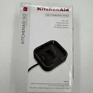 NIB KitchenAid Go USB Charging Dock KBRC12 Cordless System 12V MAX Dock + Cable